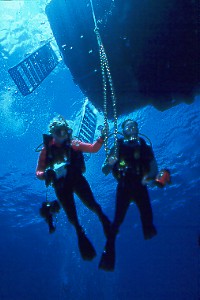 Underwater Photographer Peggy Goldberg with Bill